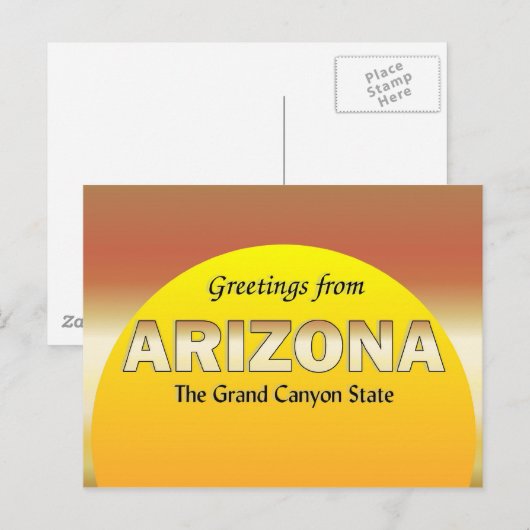 Groeten uit Arizona Briefkaart (Voorkant / Achterkant)
