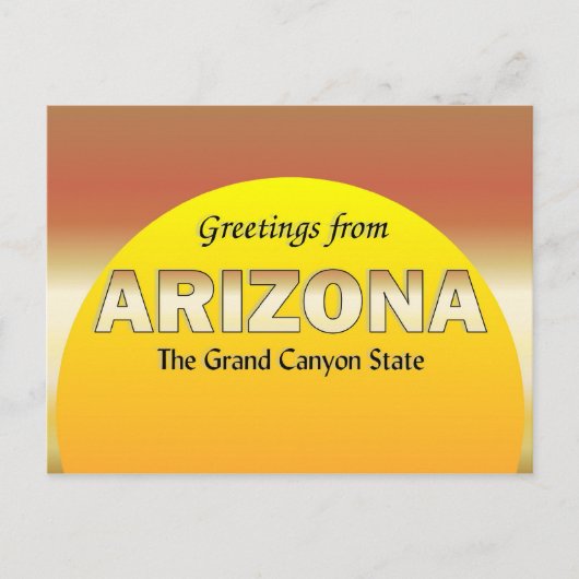 Groeten uit Arizona Briefkaart (Voorkant)