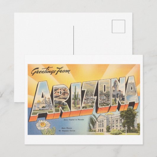  Groeten uit Arizona Briefkaart (Voorkant / Achterkant)