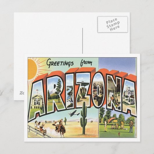 Groeten uit Arizona Briefkaart (Voorkant / Achterkant)