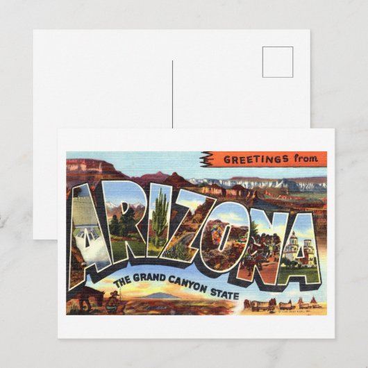  Groeten uit Arizona Briefkaart (Voorkant / Achterkant)
