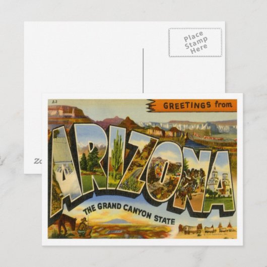 Groeten uit Arizona Briefkaart (Voorkant / Achterkant)