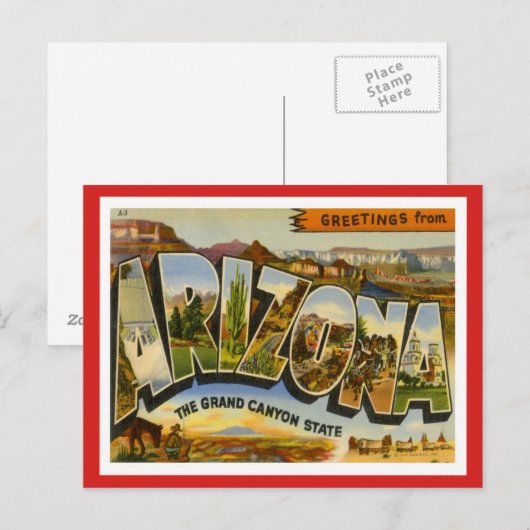 Groeten uit Arizona Briefkaart (Voorkant / Achterkant)