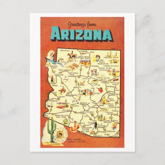 Groeten uit Arizona  kaart (Voorkant)