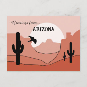 Groeten uit Arizona State Sunny Earth Tones  Briefkaart