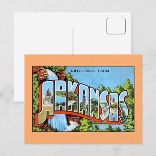  groeten uit Arkansas Briefkaart (Voorkant / Achterkant)