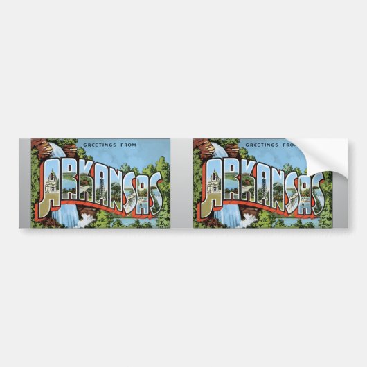 Groeten uit Arkansas, vintage Bumpersticker (Voorkant)
