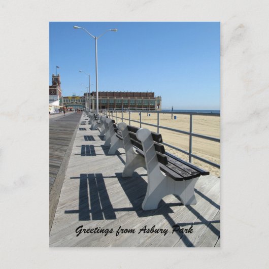 Groeten uit Asbury Park Boardwalk Briefkaart (Voorkant)