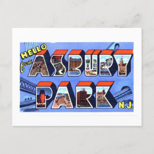  groeten uit Asbury Park, New Jersey, Briefkaart
