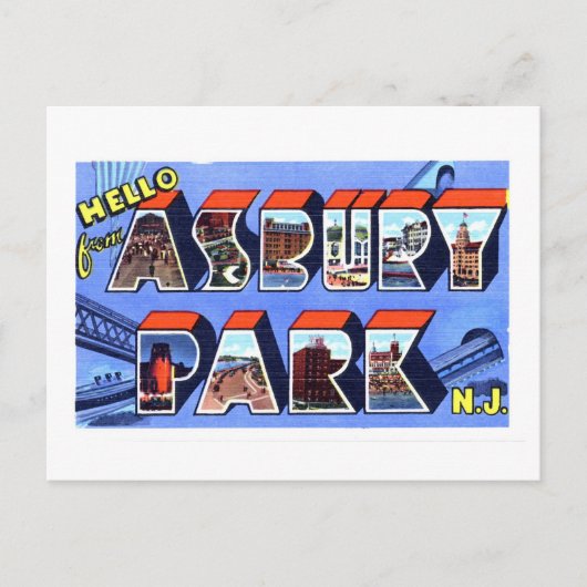 groeten uit Asbury Park, New Jersey, Briefkaart (Voorkant)