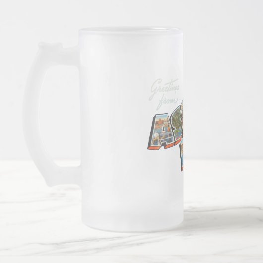 Groeten uit Asbury Park New Jersey Matglas Bierpul (Links)