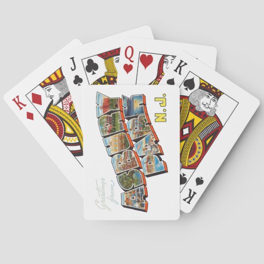 Groeten uit Asbury Park New Jersey Pokerkaarten (Achterkant)