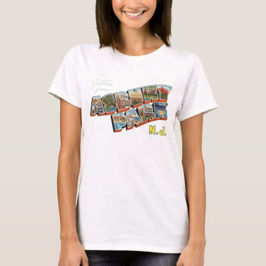 Groeten uit Asbury Park New Jersey T-shirt (Voorkant)