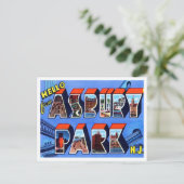 Groeten uit Asbury Park, New Jersey Travel Briefkaart (Staand voorkant)