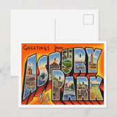 Groeten uit Asbury Park, New Jersey Travel Briefkaart (Voorkant / Achterkant)