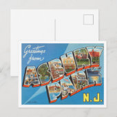 Groeten uit Asbury Park, New York Travel Briefkaart (Voorkant / Achterkant)