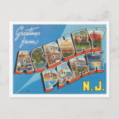 Groeten uit Asbury Park, New York Travel Briefkaart (Voorkant)