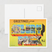 Groeten uit Asbury Park, New York Travel Briefkaart (Voorkant / Achterkant)