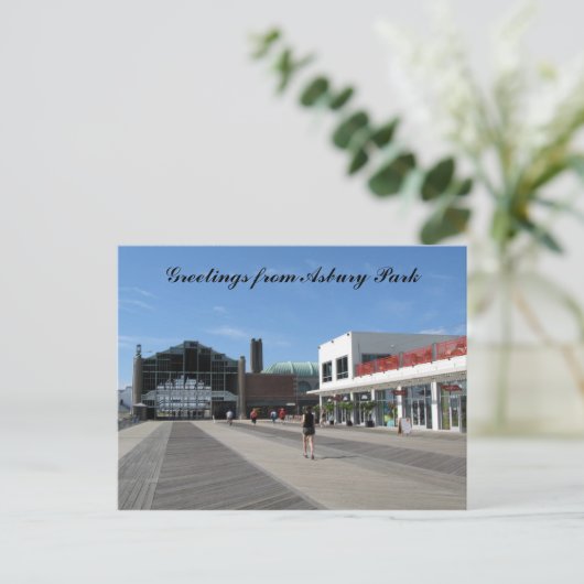 Groeten uit Asbury Park, NJ Briefkaart (Staand voorkant)