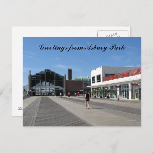 Groeten uit Asbury Park, NJ Briefkaart (Voorkant / Achterkant)