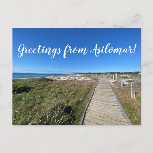 Groeten uit Asilomar. Briefkaart (Voorkant)