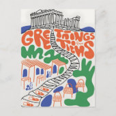 Groeten uit Athene stad Briefkaart (Voorkant)