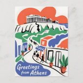 Groeten uit Athene stad Briefkaart (Voorkant)