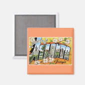 Groeten uit Atlanta, GA! Magneet (Voorkant / Achterkant)