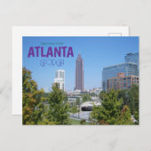 Groeten uit Atlanta Georga Schilderachtig Briefkaa Briefkaart (Voorkant / Achterkant)