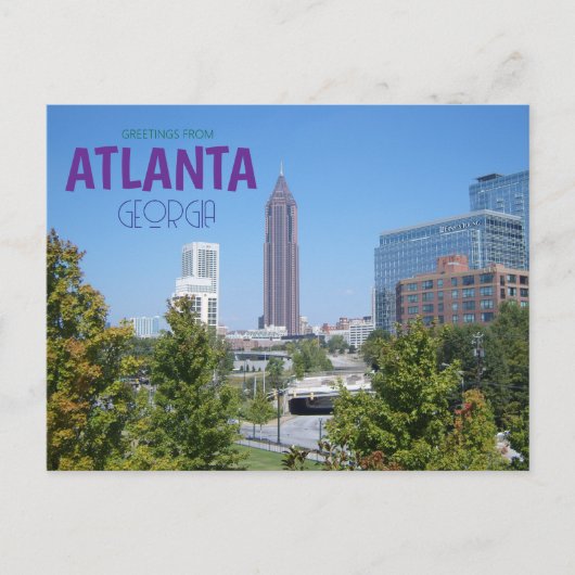Groeten uit Atlanta Georga Schilderachtig Briefkaa Briefkaart (Voorkant)