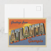  "Groeten uit Atlanta, Georgia" Briefkaart (Voorkant / Achterkant)