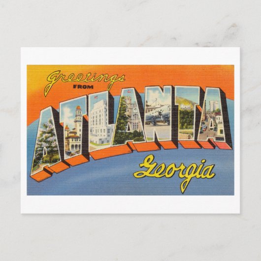 Groeten uit Atlanta, Georgia Briefkaart (Voorkant)