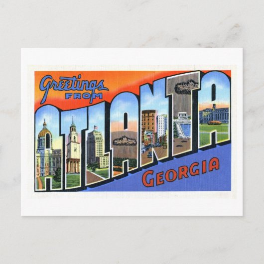  Groeten uit Atlanta, Georgia Briefkaart (Voorkant)