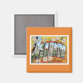 Groeten uit Atlanta Georgia Magneet (Voorkant / Achterkant)