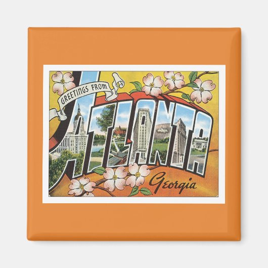 Groeten uit Atlanta Georgia Magneet (Voorkant)