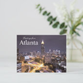 Groeten uit Atlanta Georgia Skyline Briefkaart (Staand voorkant)