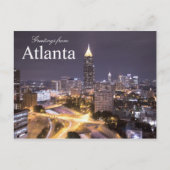 Groeten uit Atlanta Georgia Skyline Briefkaart (Voorkant)