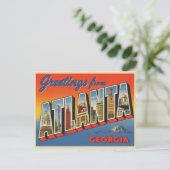 Groeten uit Atlanta, Georgia Vintage Briefkaart (Staand voorkant)
