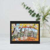 Groeten uit Atlanta Georgia_Vintage Travel Briefkaart (Staand voorkant)