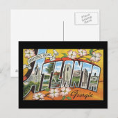Groeten uit Atlanta Georgia_Vintage Travel Briefkaart (Voorkant / Achterkant)