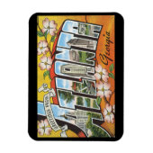 Groeten uit Atlanta Georgia_Vintage Travel Magneet (Verticaal)