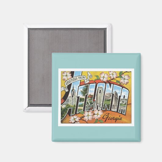 Groeten uit Atlanta Magneet (Voorkant / Achterkant)