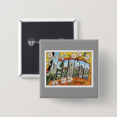 Groeten uit Atlanta Vierkante Button 5,1 Cm (Voorkant /achterkant)