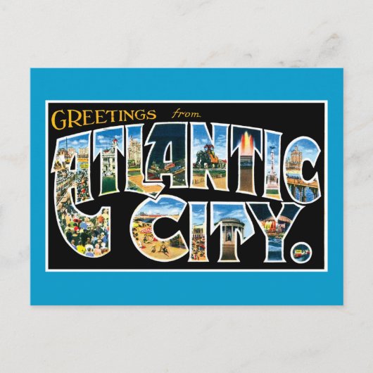 Groeten uit Atlantic City Briefkaart (Voorkant)