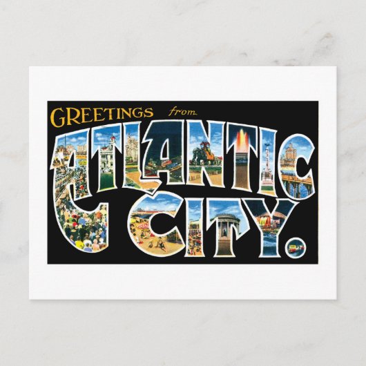 Groeten uit Atlantic City Briefkaart (Voorkant)