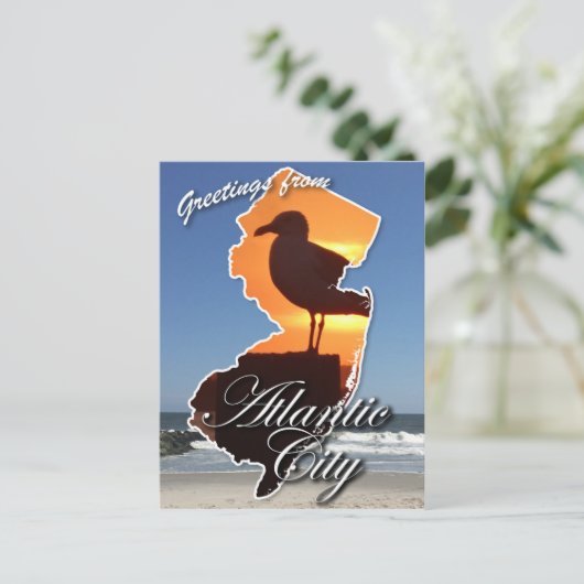 Groeten uit Atlantic City Briefkaart (Staand voorkant)