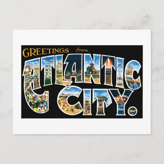 Groeten uit Atlantic City! Briefkaart (Voorkant)