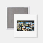 Groeten uit Atlantic City Magneet (Voorkant / Achterkant)