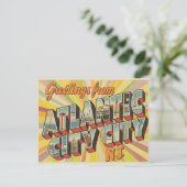  "Groeten uit Atlantic City, NJ" Briefkaart (Staand voorkant)