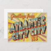  "Groeten uit Atlantic City, NJ" Briefkaart (Voorkant / Achterkant)